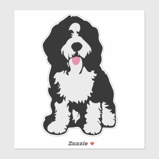 Sticker Bernedoodle (Feuille)
