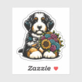 Sticker Bernedoodle Vinyl Dog (Feuille)