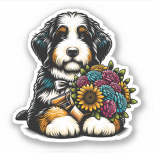 Sticker Bernedoodle Vinyl Dog