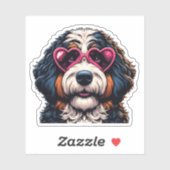 Sticker Bernedoodle Vinyl Dog (Feuille)