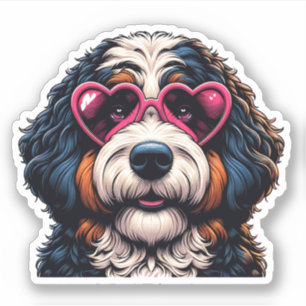 Sticker Bernedoodle Vinyl Dog