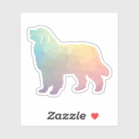 Bernese Mountain Dog Geo Silhouette Pastel