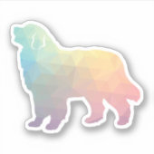 Sticker Bernese Mountain Dog Geo Silhouette Pastel (Devant)