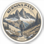 Sticker bernina col suisse col de montagne extérieur (Devant)