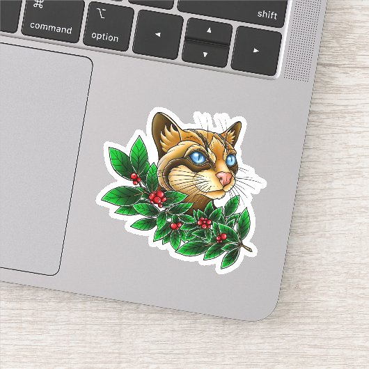 Sticker Berries de chats d'ocelot (Détail)