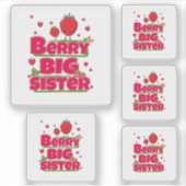 Sticker Berry Big Sister - Pun mignonne aux fraises (Devant)