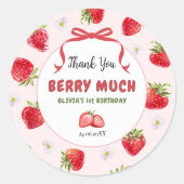 Sticker Berry Cute Merci 1er Anniversaire (Devant)