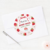 Sticker Berry Cute Merci 1er Anniversaire (Enveloppe)