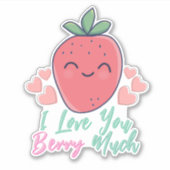 Sticker Berry drôle Je t'aime (Devant)
