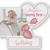 Sticker Berry fraise Premier anniversaire (Devant)