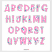 Sticker BERRY PINK -a to z- (Feuille)