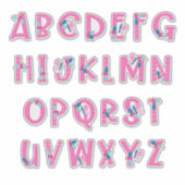 Sticker BERRY PINK -a to z- (Devant)