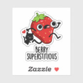 Sticker Berry Superstitieux Fruit Pun (Feuille)