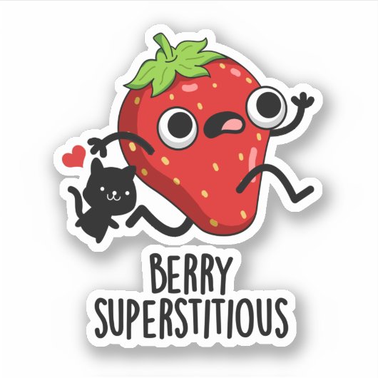 Sticker Berry Superstitieux Fruit Pun (Devant)