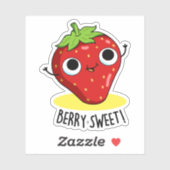 Sticker Berry Sweet Funny Pun aux fraises (Feuille)