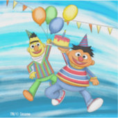 Sticker Bert et Ernie Balloons d'anniversaire (Devant)