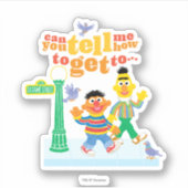Sticker Bert et Ernie Directions (Devant)