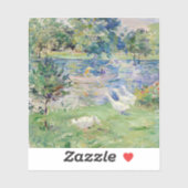 Sticker Berthe Morisot - Fille en bateau avec oie (Feuille)