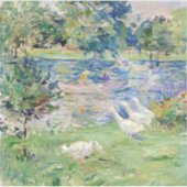 Sticker Berthe Morisot - Fille en bateau avec oie (Devant)