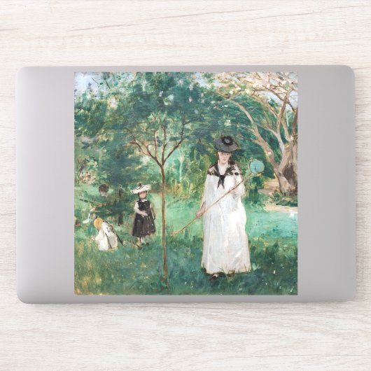 Sticker Berthe Morisot - La chasse aux papillons (Ordinateur)