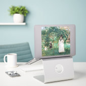 Sticker Berthe Morisot - La chasse aux papillons (Ordinateur portable sur le bureau)