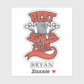 Sticker Best Bowler Ever Bowling Personalized (Feuille)