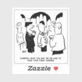 Sticker Best Man met en garde le dessin du Mariage marié. (Feuille)