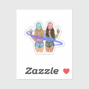 Sticker Besties BFF Heart Best Friends Bestie