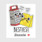 Sticker Besties Funny Fromage Grater Pun (Feuille)