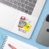 Sticker Besties Funny Fromage Grater Pun (Ordinateur portable avec iPhone)