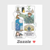 Sticker Bêtes De Cartoon Dans Les Habitats (Feuille)