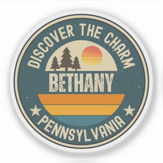 Sticker Bethany, Pennsylvanie (Devant)
