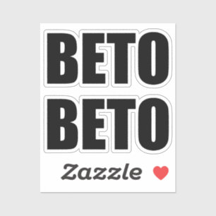Sticker Beto O’Rourke noir typographie moderne deux