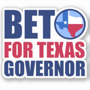 Sticker Beto pour le gouverneur du Texas 2022 élection pol
