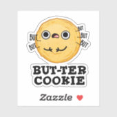 Sticker Beurre Cookie Funny Food Pun (Feuille)