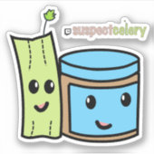 Sticker Beurre d'arachide BFF + Celery SuspectCelery™ (Devant)