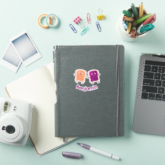 Sticker Beurre d'arachide mignonne et caricature sandwich  (Couverture iPad)