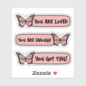 Sticker Beurre mignon Affirmations positives Auto amour (Feuille)