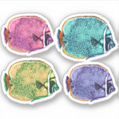 Sticker Beurre, poisson de récif corallien sous-marin naut (Devant)