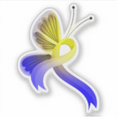 Sticker Beurre ruban de sensibilisation bleu et jaune (Devant)