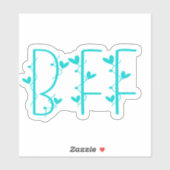 Sticker BFF Meilleur Amis pour toujours Turquoise (Feuille)