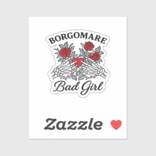 Sticker Bgm Bad Girl II Classic - Squelette Mains de coeur