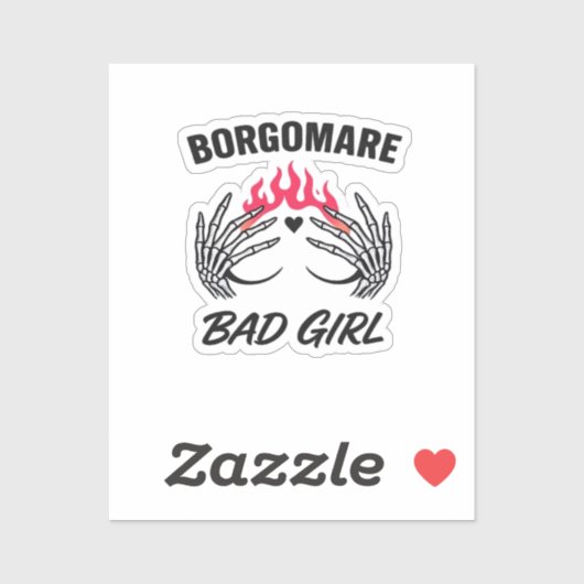 Sticker Bgm Bad Girl II - Skeleton Heart Hands (Feuille)