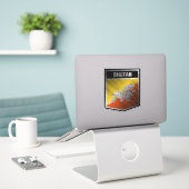 Sticker Bhoutan (Ordinateur portable sur le bureau)