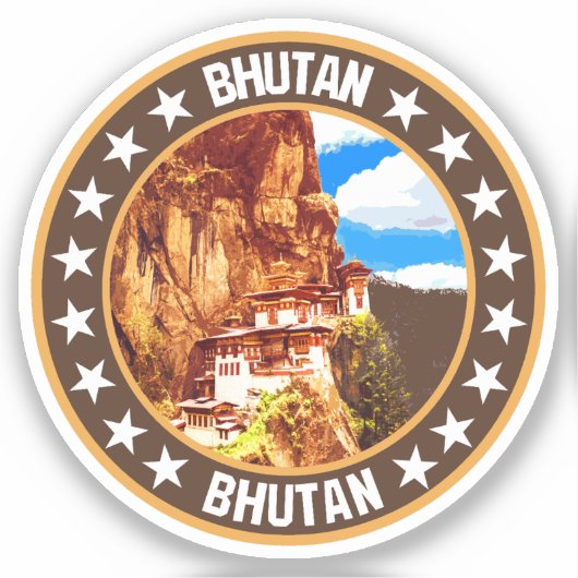 Sticker Bhoutan (Recto)