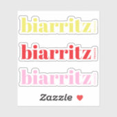 Sticker Biarritz France vacances modernes (Feuille)