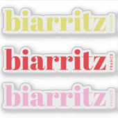 Sticker Biarritz France vacances modernes (Devant)