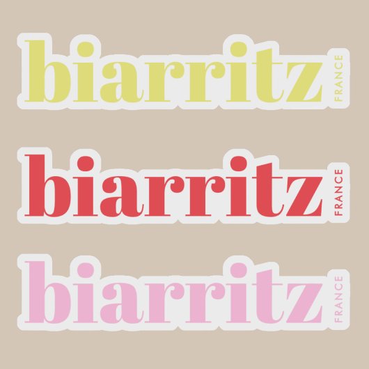 Sticker Biarritz France vacances modernes