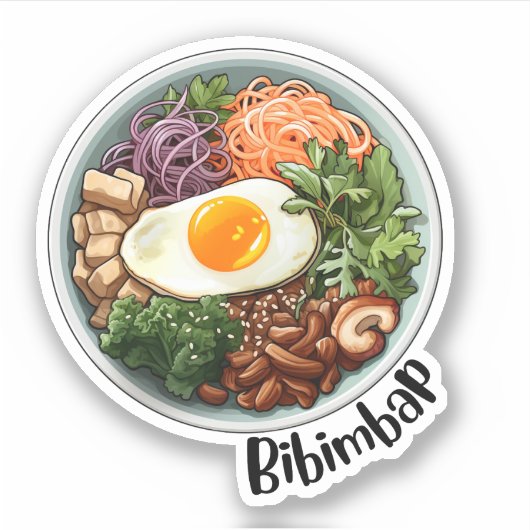 Sticker Bibimbap coréen (Devant)