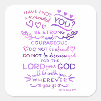 Sticker Bible Verse Joshua 1:9